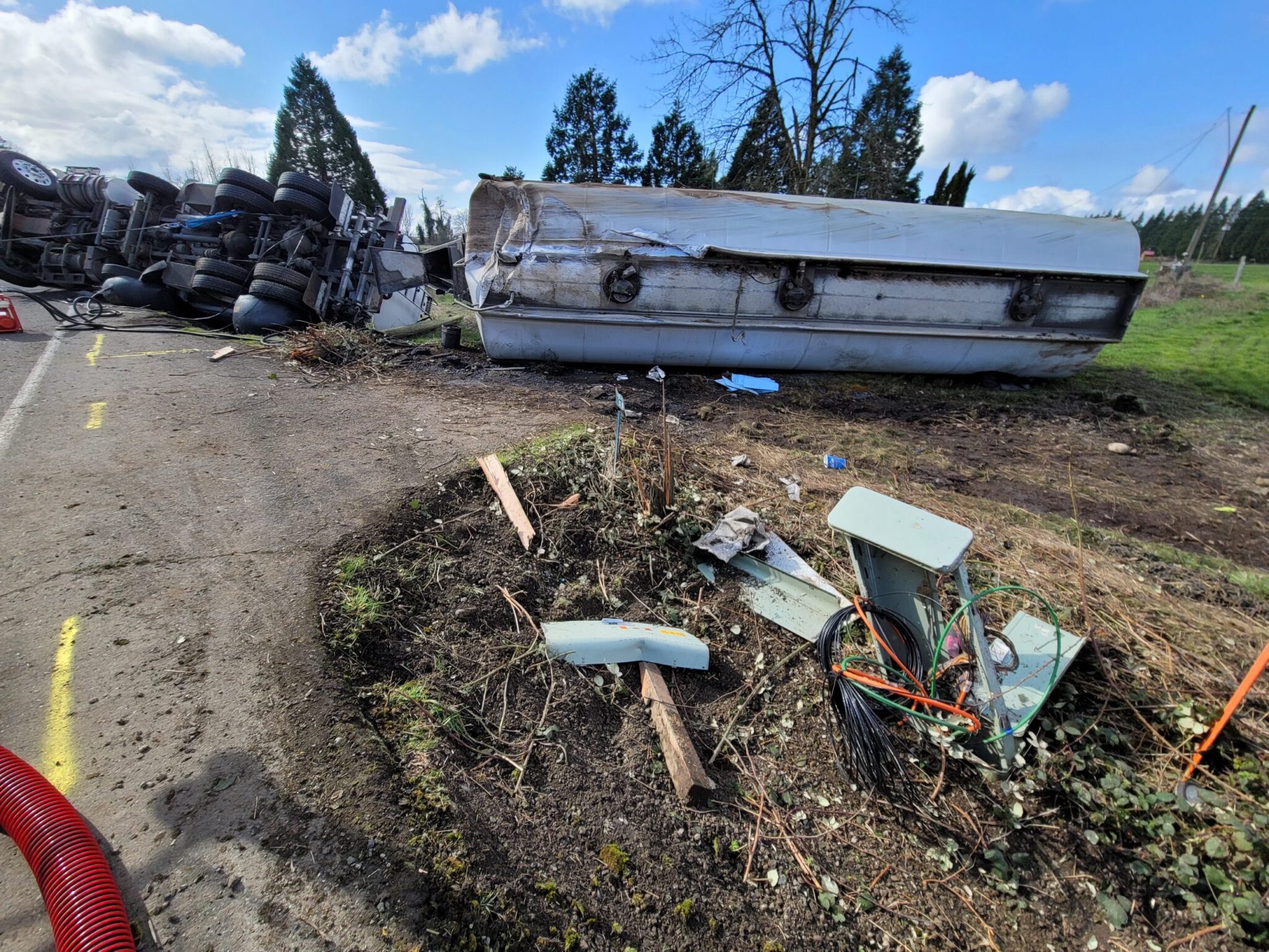 Fuel Tanker RollOver Crash Causes Evacuations Of 12 Residents 1430 KYKN